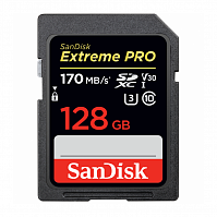    SanDisk Extreme Pro SDXC UHS-I Class 3 V30 170/90 MB/s 128GB