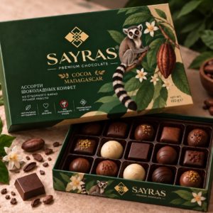 SAYRAS Madagascar — ассорти конфет — демонстрационная упаковка